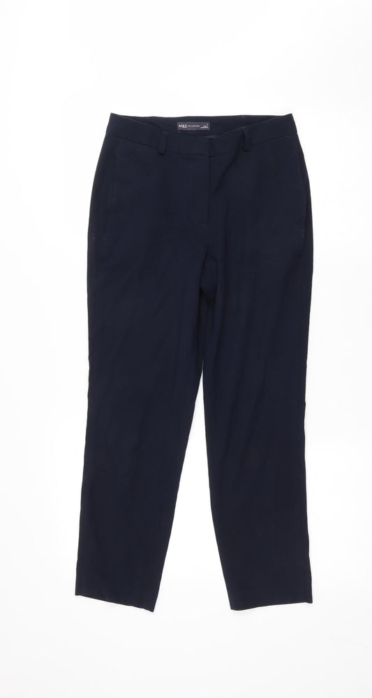 Womens UK Size 6 Marks & Spencer Regular Fit  Blue Trousers