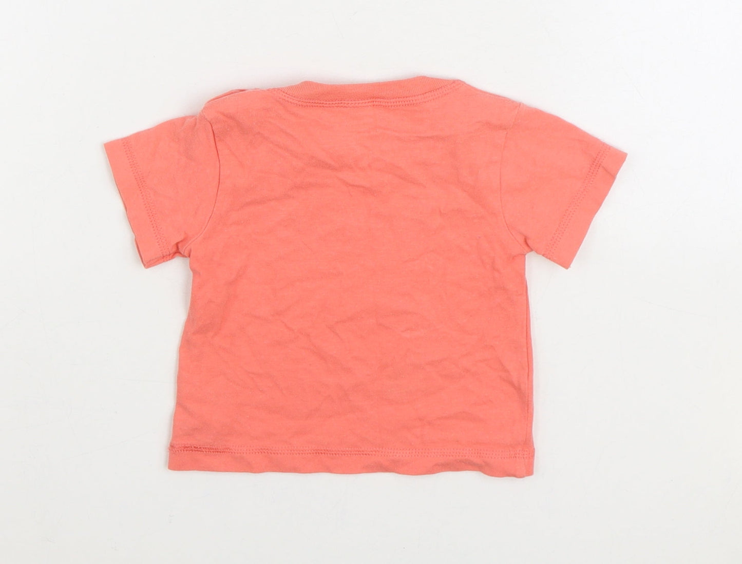 Blue Zoo Girls Pink 100% Cotton Basic T-Shirt Size 6-9 Months Round Neck Snap - Princess