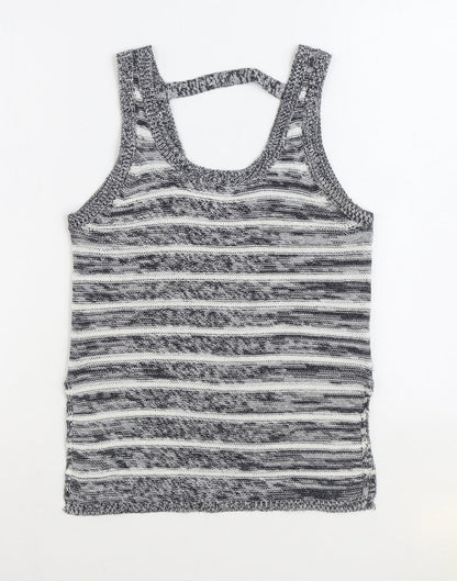 Womens UK Size 8 Lottie Loves Grey Vest Jumper