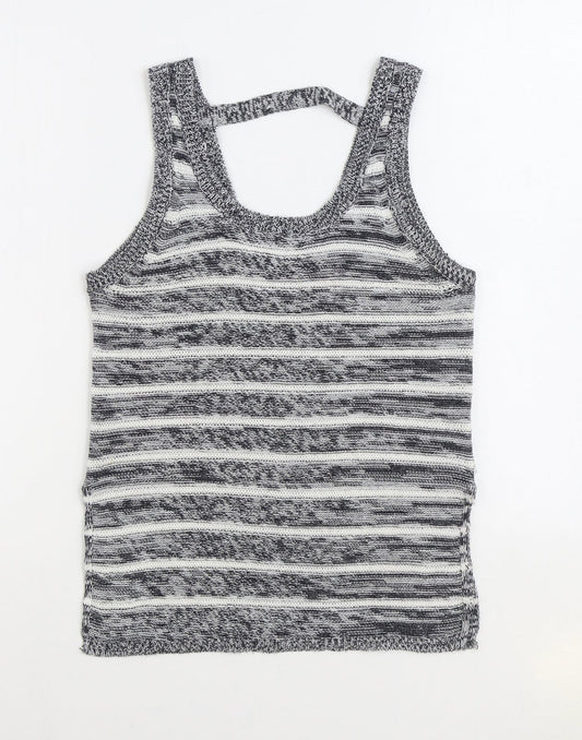 Womens UK Size 8 Lottie Loves Grey Vest Jumper