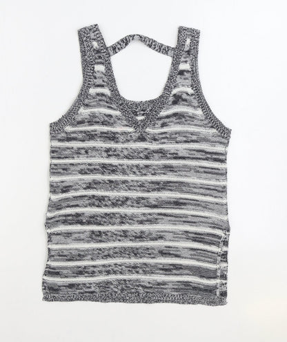 Womens UK Size 8 Lottie Loves Grey Vest Jumper