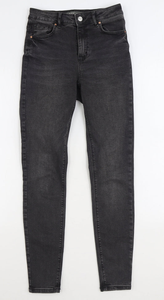 Denim & Co. Womens Black Cotton Skinny Jeans Size 10 L30 in Regular Zip