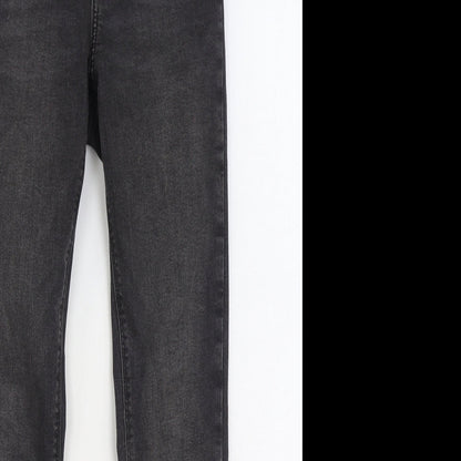 Denim & Co. Womens Black Cotton Skinny Jeans Size 10 L30 in Regular Zip