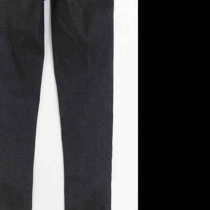 Denim & Co. Womens Black Cotton Skinny Jeans Size 10 L30 in Regular Zip