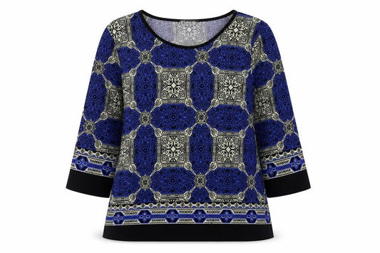 Womens UK Size 14 Alexara Blue Basic Blouse