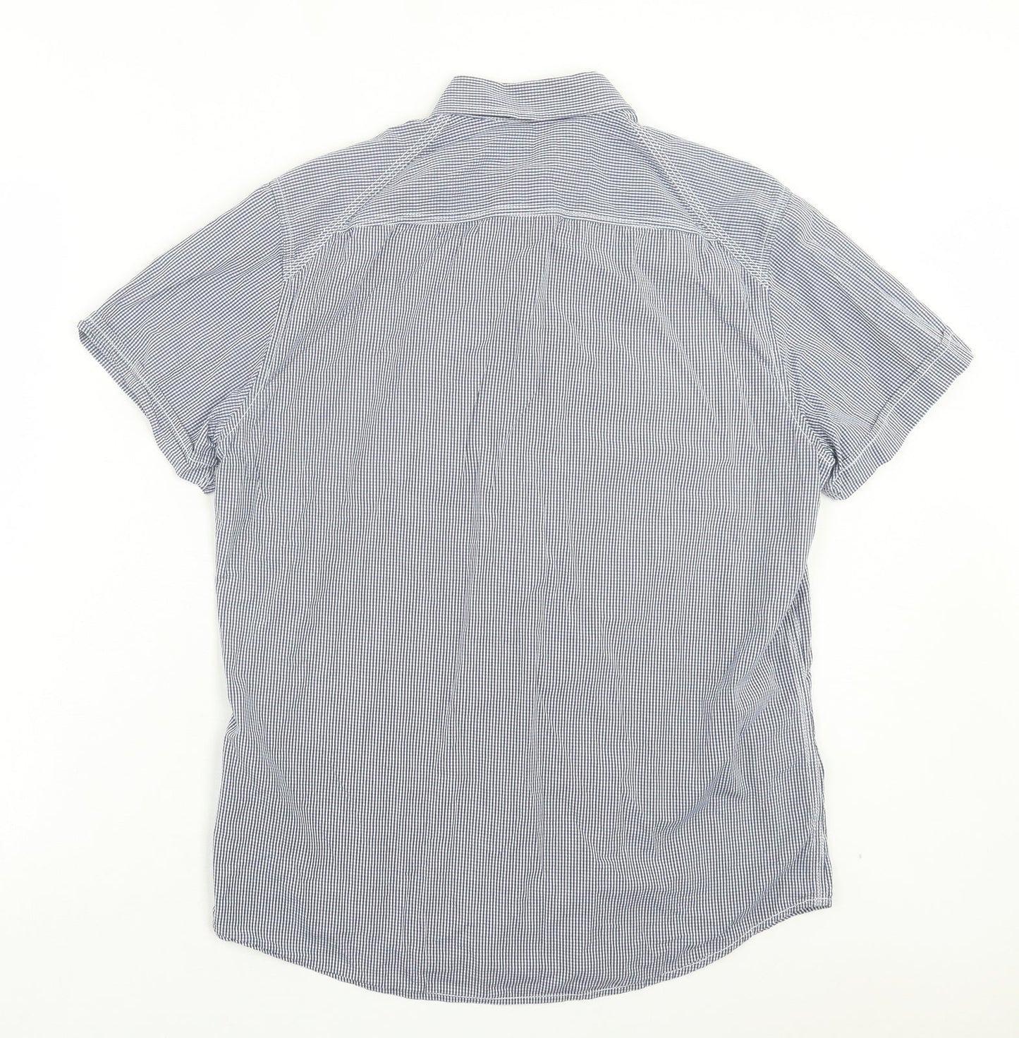 Mens UK Size M Duck & Cover Beige  Button-Up Short Sleeve Casual Shirt