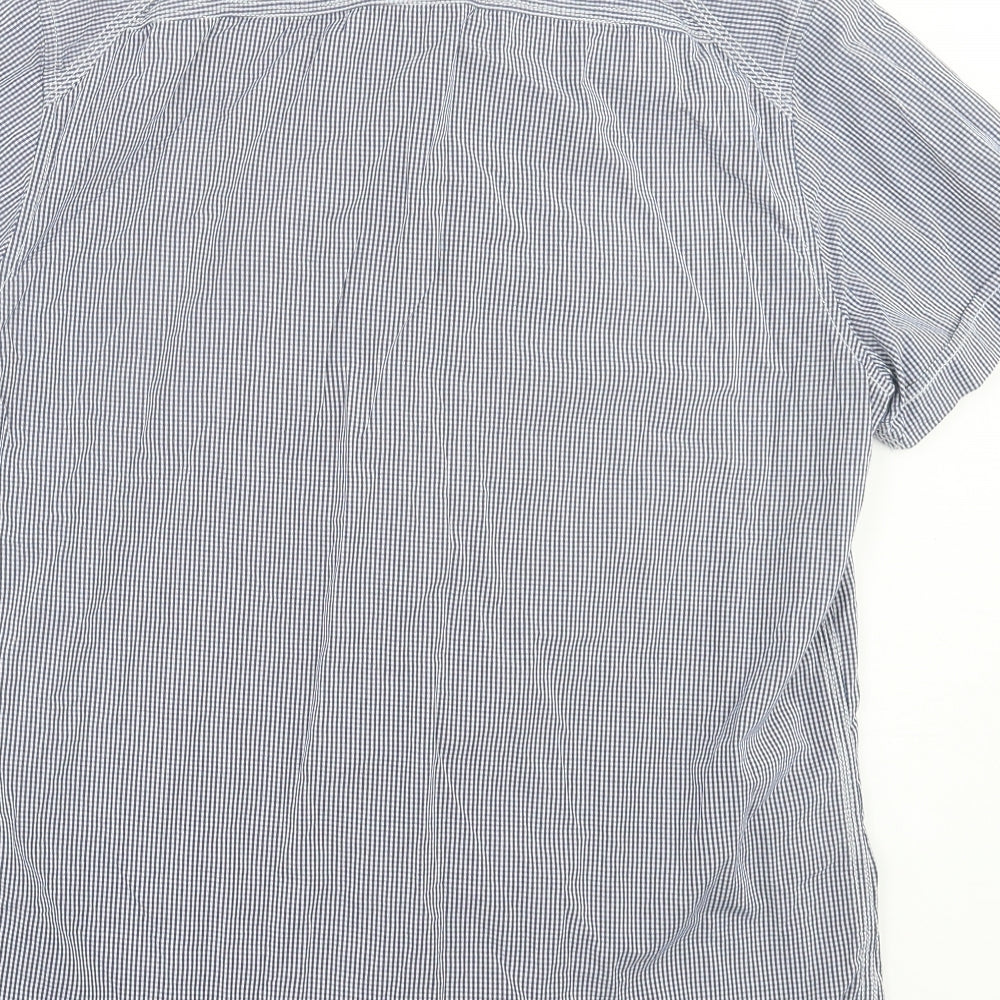 Mens UK Size M Duck & Cover Beige  Button-Up Short Sleeve Casual Shirt