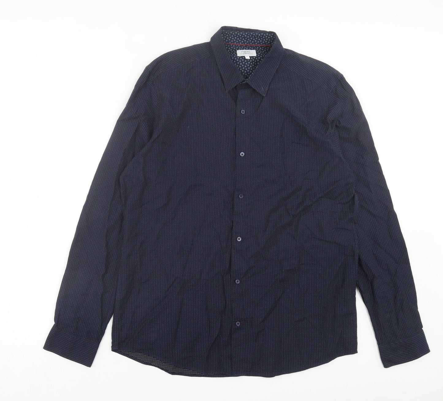 Mens UK Size L NEXT Blue  Button-Up Long Sleeve Casual Shirt