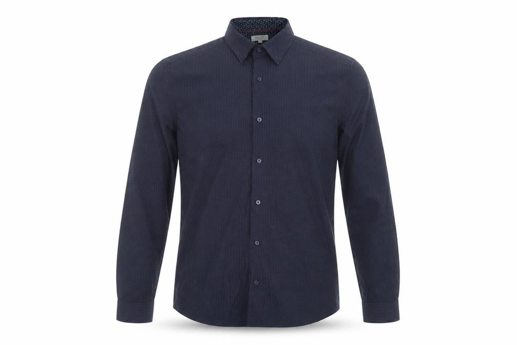Mens UK Size L NEXT Blue  Button-Up Long Sleeve Casual Shirt