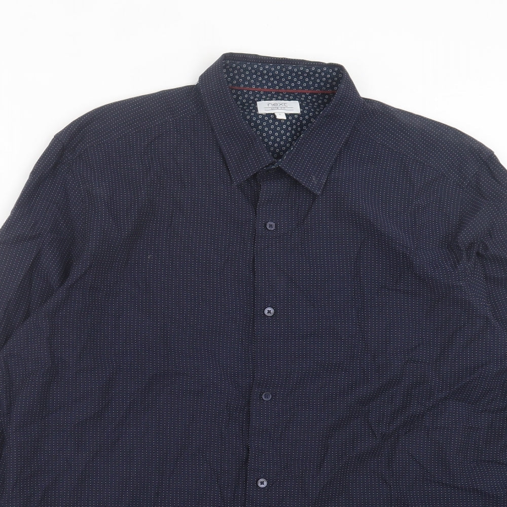 Mens UK Size L NEXT Blue  Button-Up Long Sleeve Casual Shirt