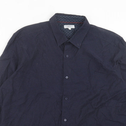 Mens UK Size L NEXT Blue  Button-Up Long Sleeve Casual Shirt