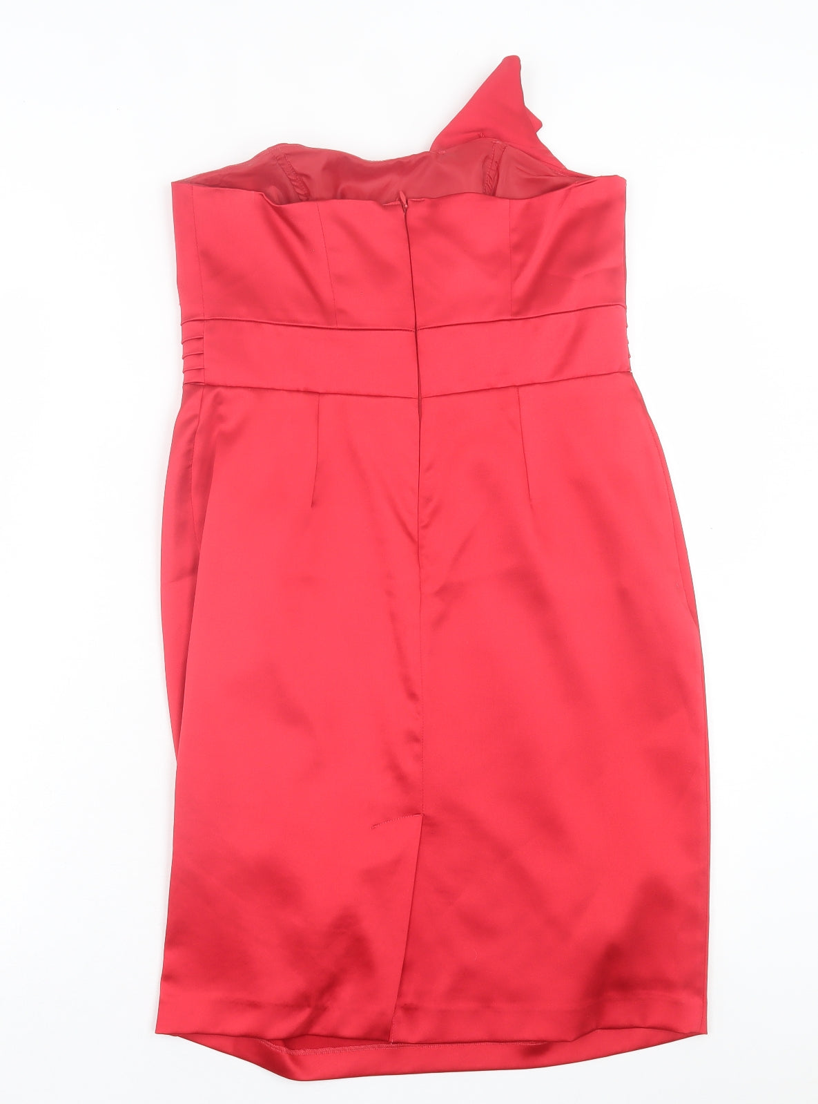 George Womens Red Polyester A-Line Size 12 Off the Shoulder Zip