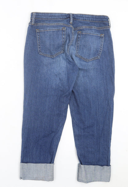 Gap Womens Blue Cotton Cropped Jeans Size 32 in L22 in Regular Button