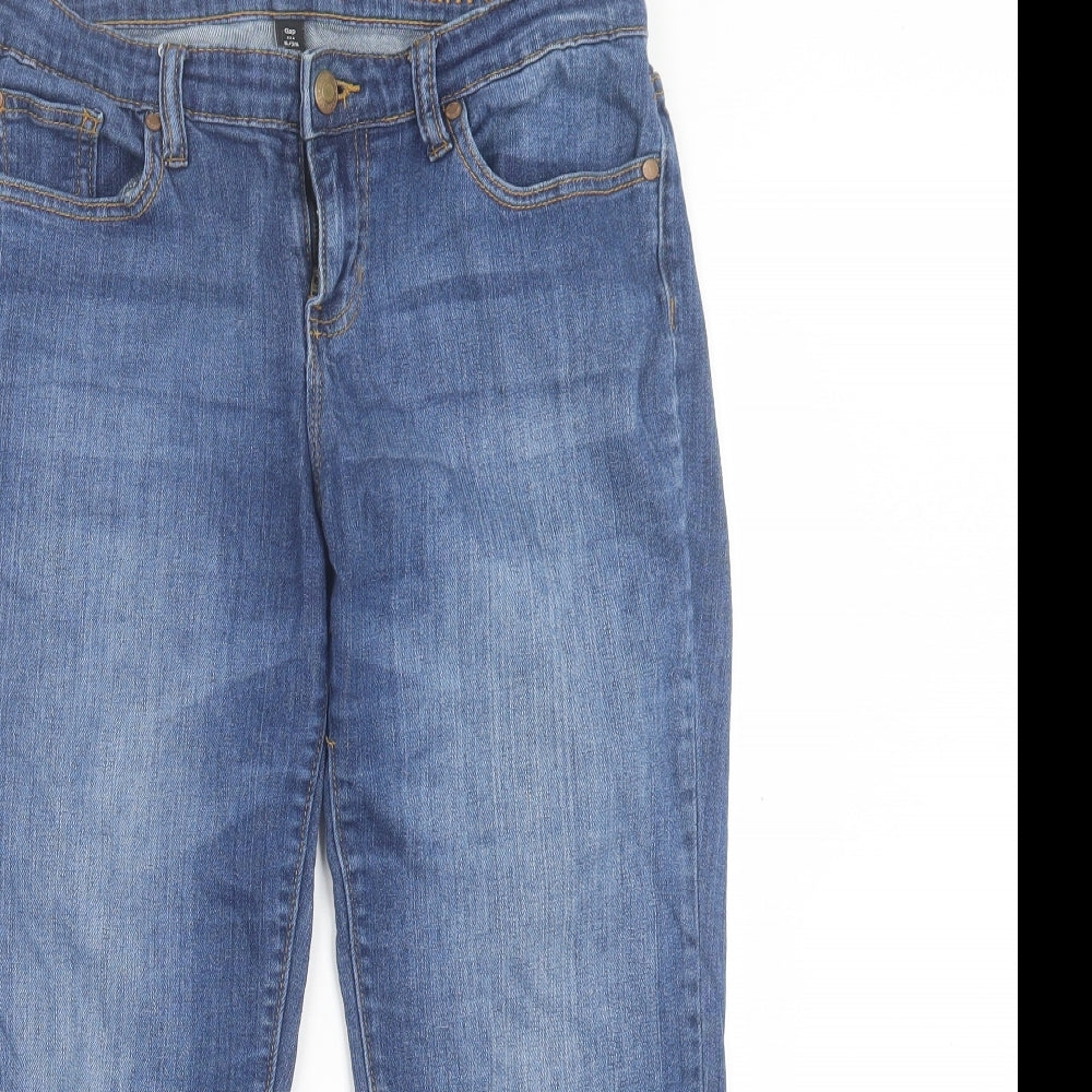 Gap Womens Blue Cotton Cropped Jeans Size 32 in L22 in Regular Button
