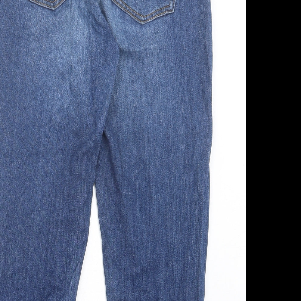 Gap Womens Blue Cotton Cropped Jeans Size 32 in L22 in Regular Button