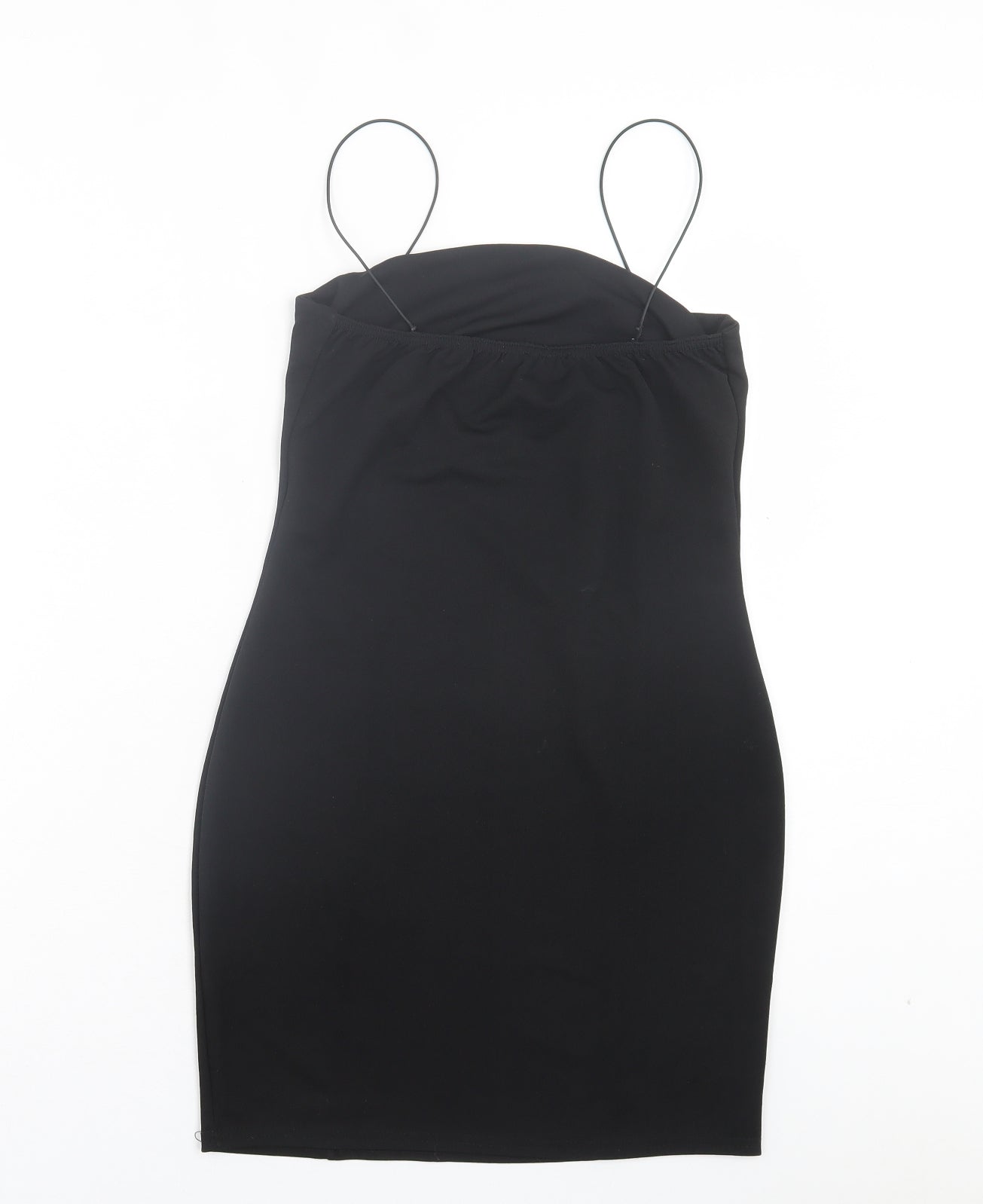 Boohoo Womens Blue Polyester Bodycon Size 12 Square Neck Pullover