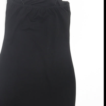 Boohoo Womens Blue Polyester Bodycon Size 12 Square Neck Pullover