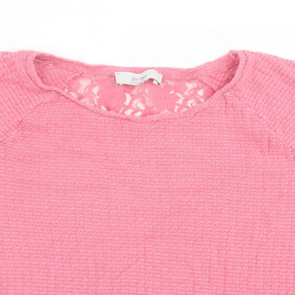 NEXT Womens Pink Floral Cotton Basic T-Shirt Size 16 Crew Neck
