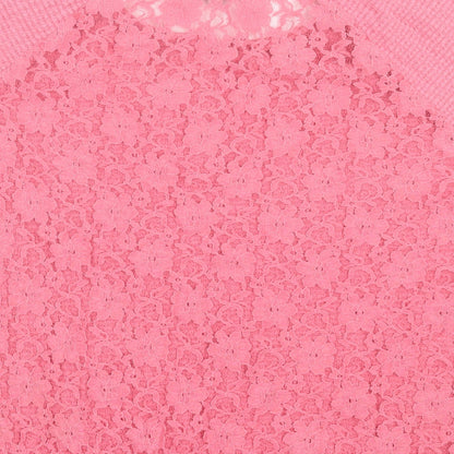 NEXT Womens Pink Floral Cotton Basic T-Shirt Size 16 Crew Neck