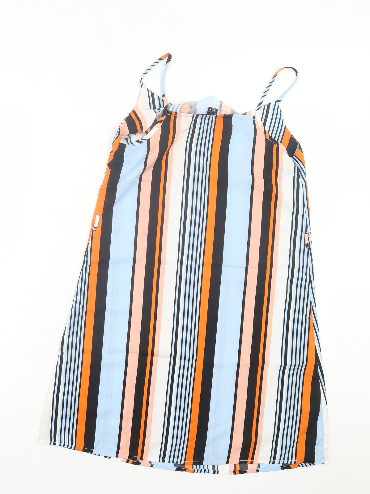 Atmosphere Womens Multicoloured Striped Polyester A-Line Size S V-Neck Pullover