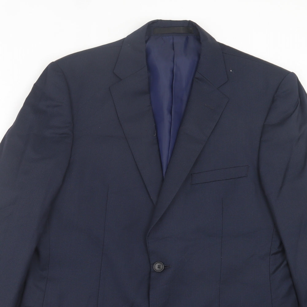 Mens UK Size 40 Marks and Spencer Regular Blue Suit Jacket