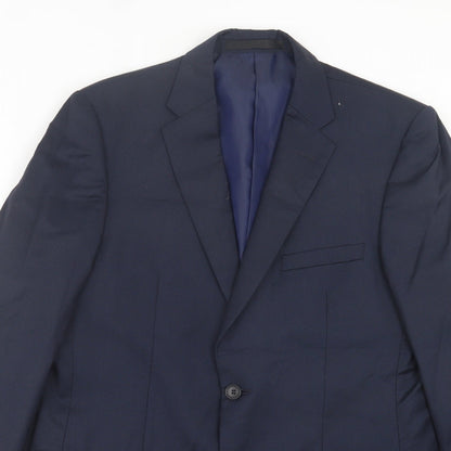 Mens UK Size 40 Marks and Spencer Regular Blue Suit Jacket