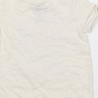 TU Girls White Cotton Basic T-Shirt Size 9-12 Months Round Neck Pullover - Paw Patrol