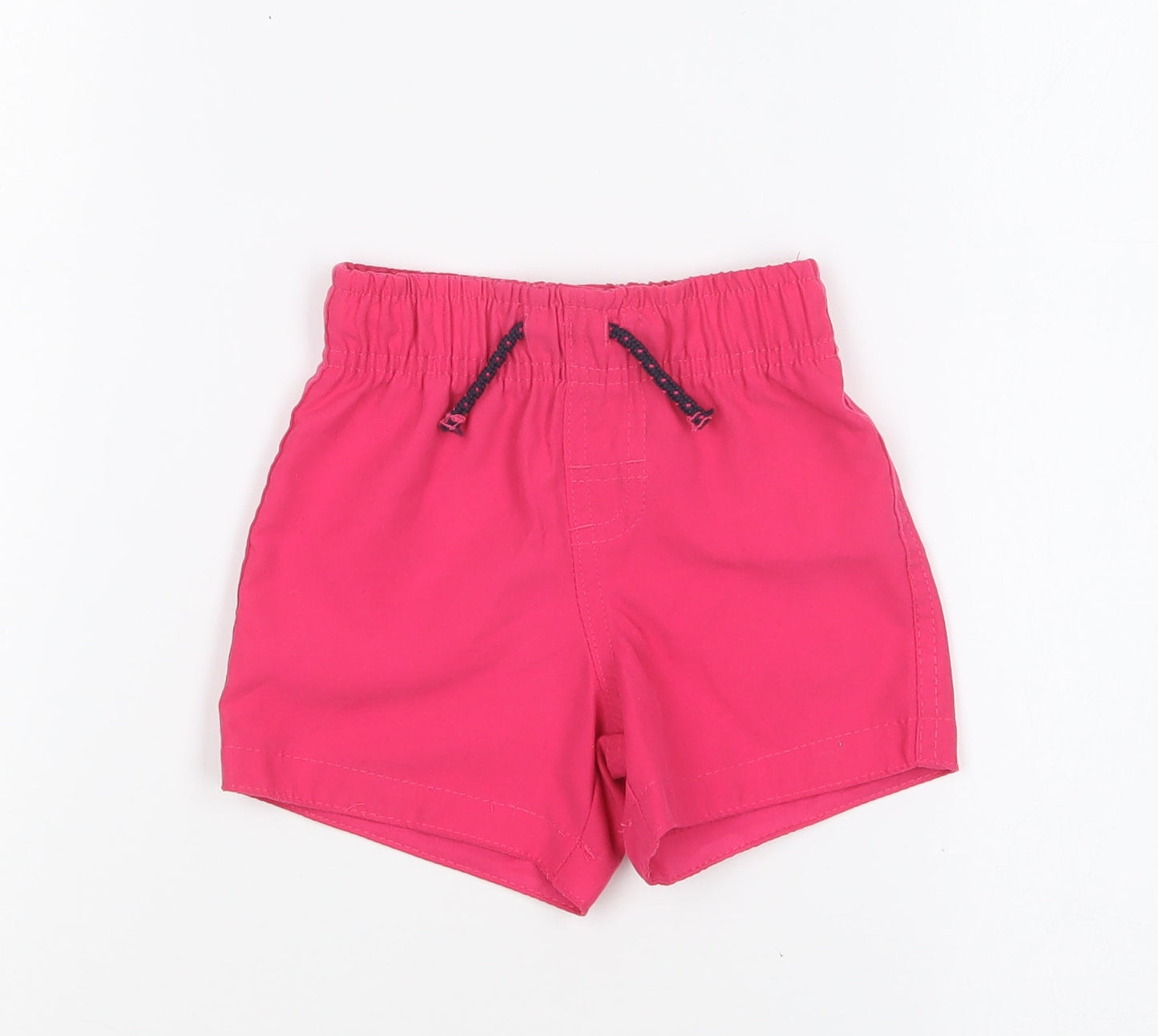 Primark Baby Pink Polyester Cropped Trousers Size 9-12 Months Drawstring - Swim Shorts