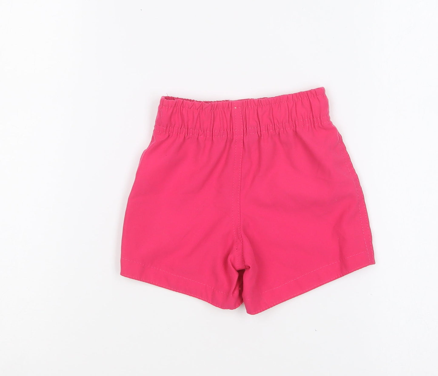 Primark Baby Pink Polyester Cropped Trousers Size 9-12 Months Drawstring - Swim Shorts