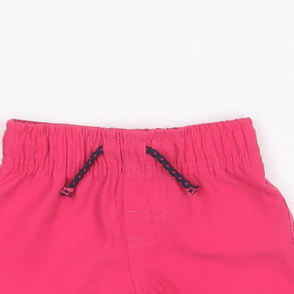 Primark Baby Pink Polyester Cropped Trousers Size 9-12 Months Drawstring - Swim Shorts