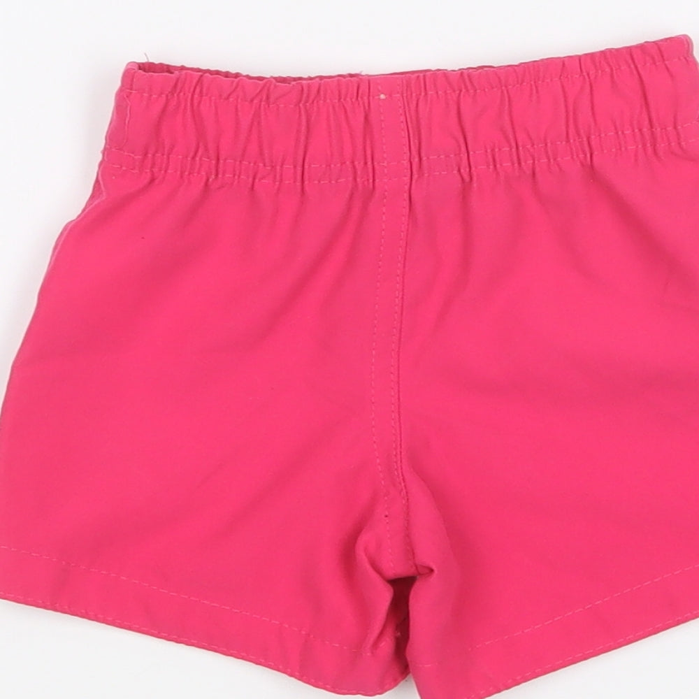 Primark Baby Pink Polyester Cropped Trousers Size 9-12 Months Drawstring - Swim Shorts