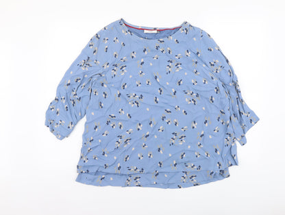 Womens UK Size M Adini Blue Basic Blouse