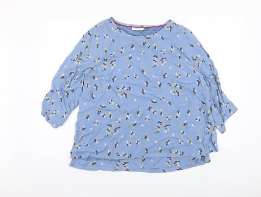 Womens UK Size M Adini Blue Basic Blouse