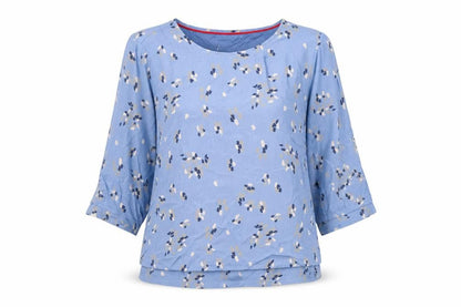 Womens UK Size M Adini Blue Basic Blouse