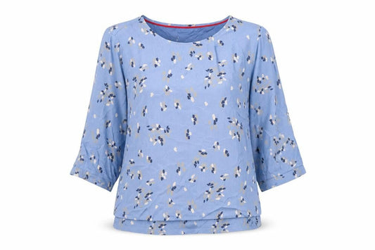 Womens UK Size M Adini Blue Basic Blouse