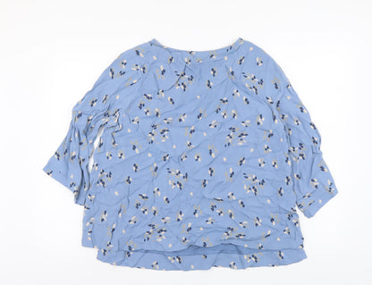 Womens UK Size M Adini Blue Basic Blouse