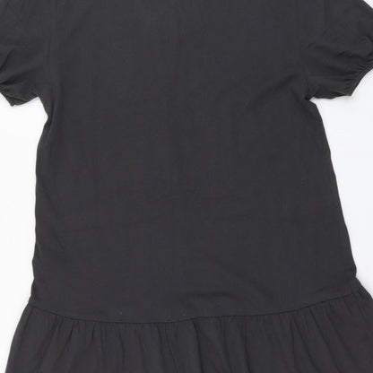 H&M Womens Grey Cotton Trapeze & Swing Size XS Round Neck Pullover