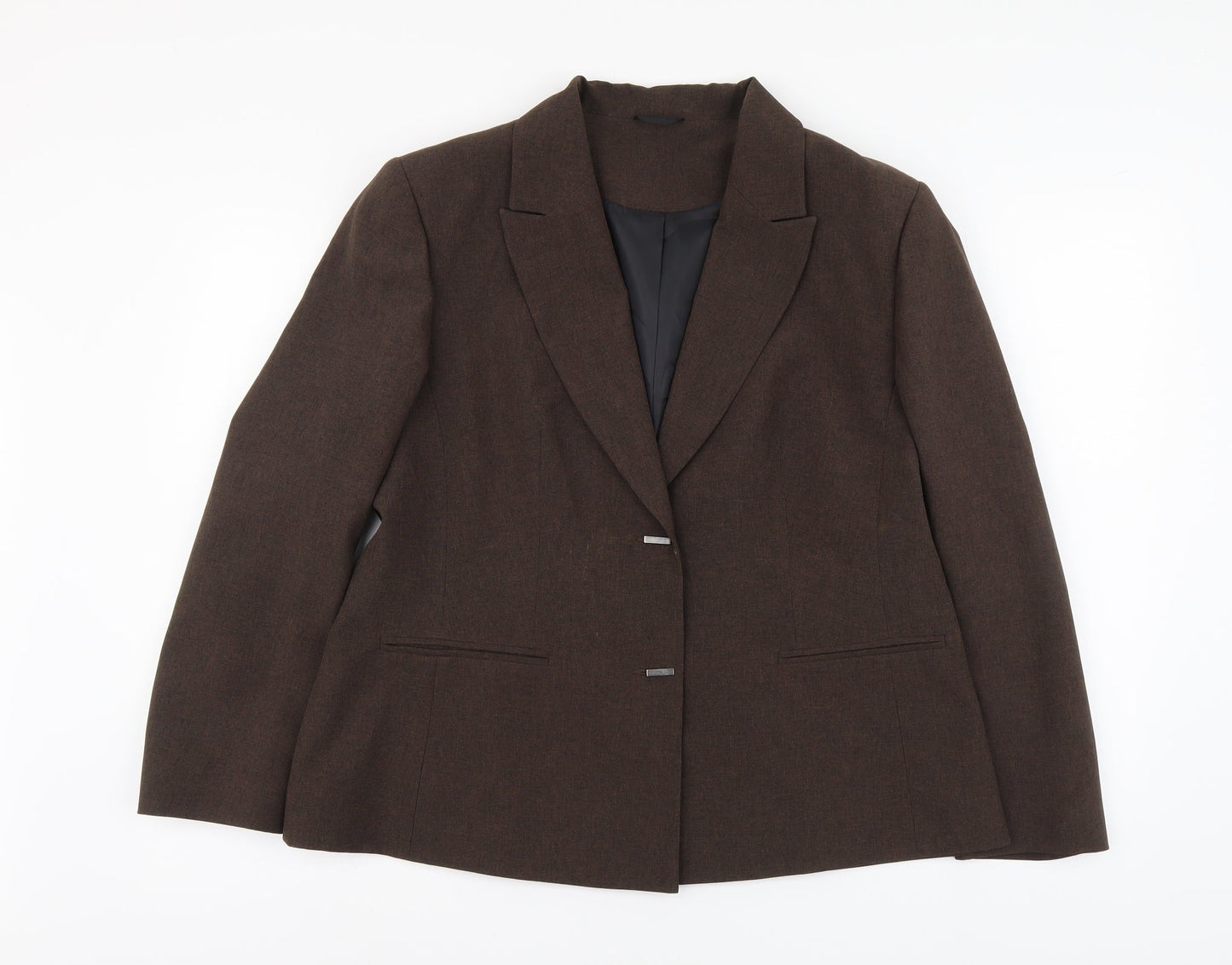 Berkertex Womens Brown Polyester Jacket Suit Jacket Size 12