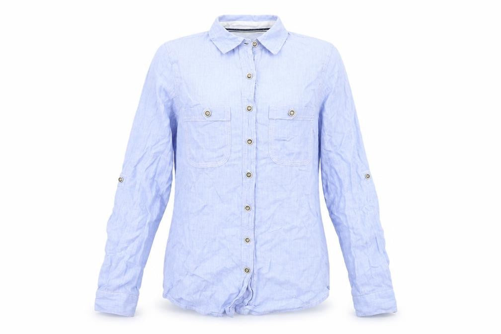 Womens UK Size 6 River Island Blue Basic Button-Up