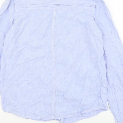 Womens UK Size 6 River Island Blue Basic Button-Up