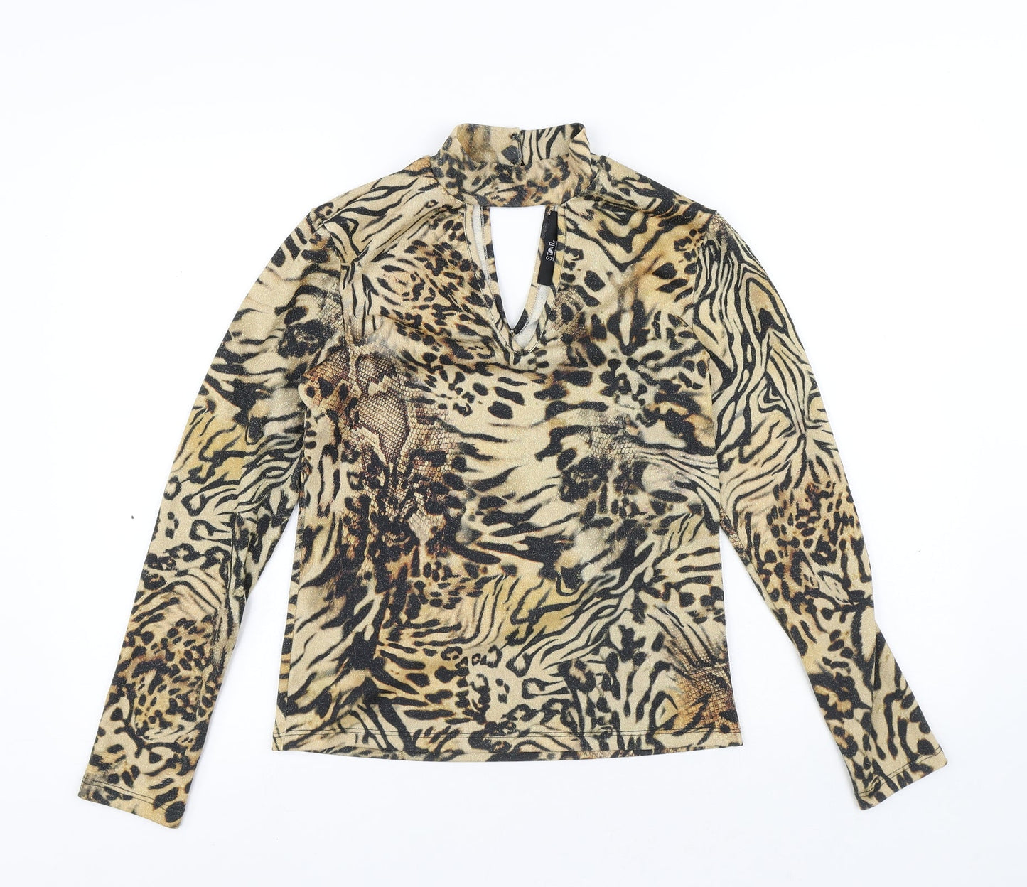 Womens UK Size 12 Julien Macdonald Yellow Basic Blouse