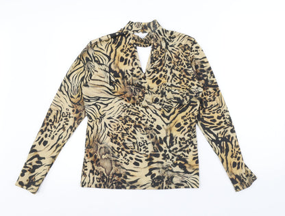 Womens UK Size 12 Julien Macdonald Yellow Basic Blouse