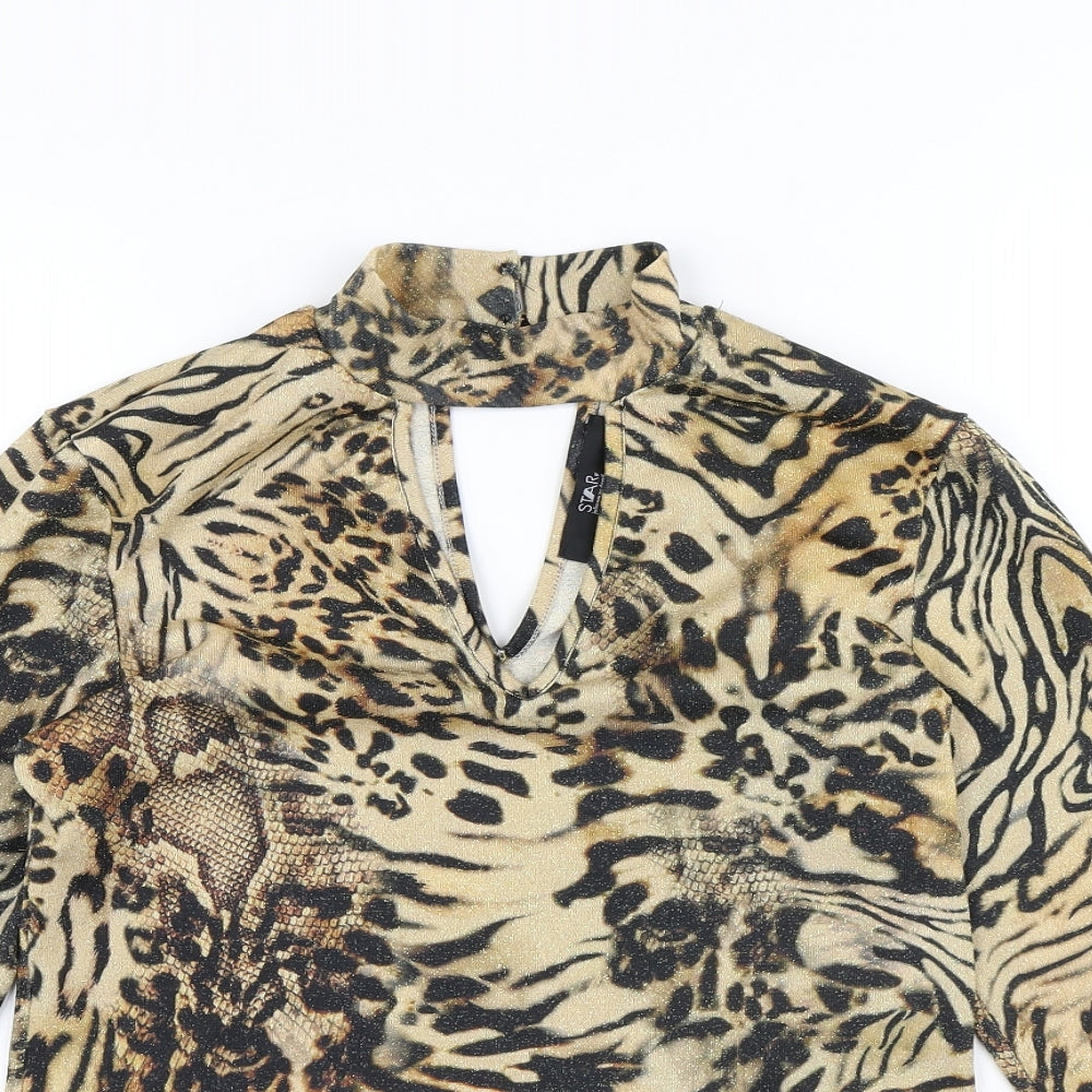 Womens UK Size 12 Julien Macdonald Yellow Basic Blouse