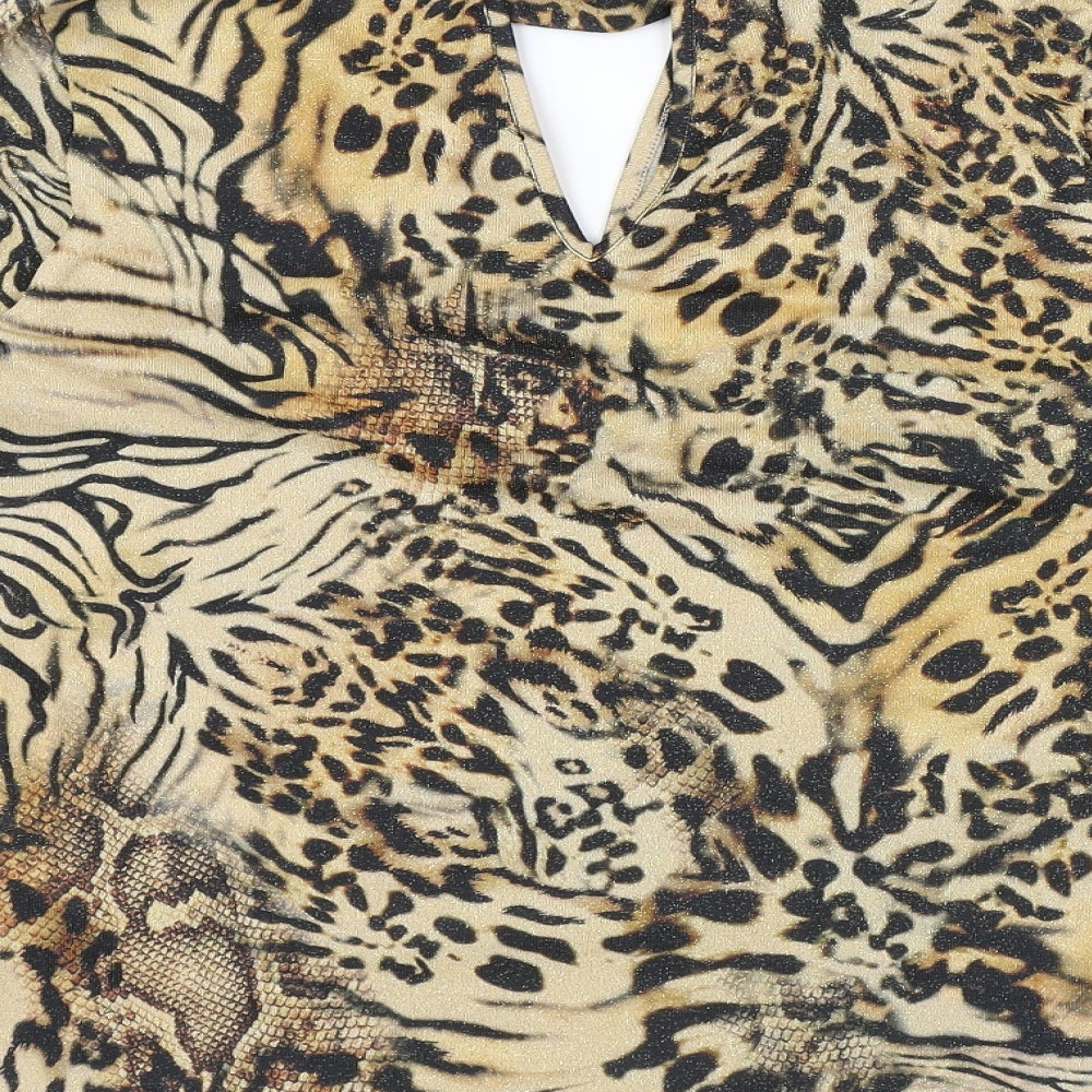 Womens UK Size 12 Julien Macdonald Yellow Basic Blouse