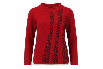 Womens UK Size S Casamia Red Pullover Jumper