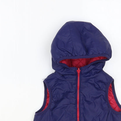 Chico Boys Blue Gilet Coat Size 4 Years Zip