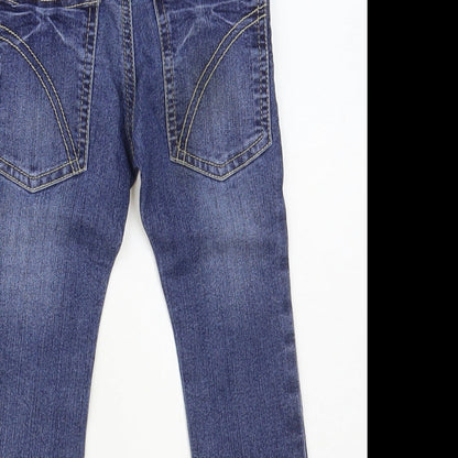 Benetton Boys Blue Cotton Straight Jeans Size 2 Years Regular Button