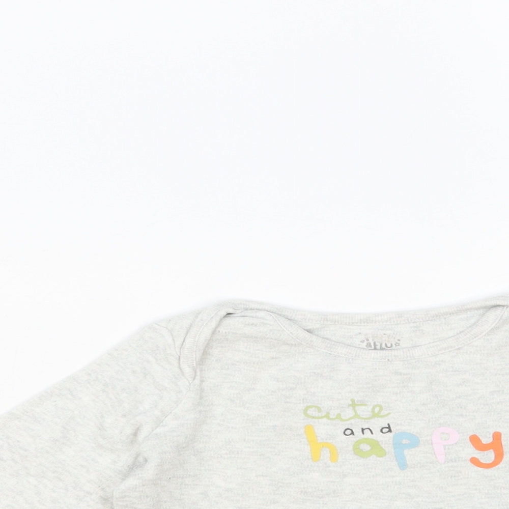 F&F Baby Grey Cotton Pullover Jumper Size 9-12 Months Pullover - Cute And Happy
