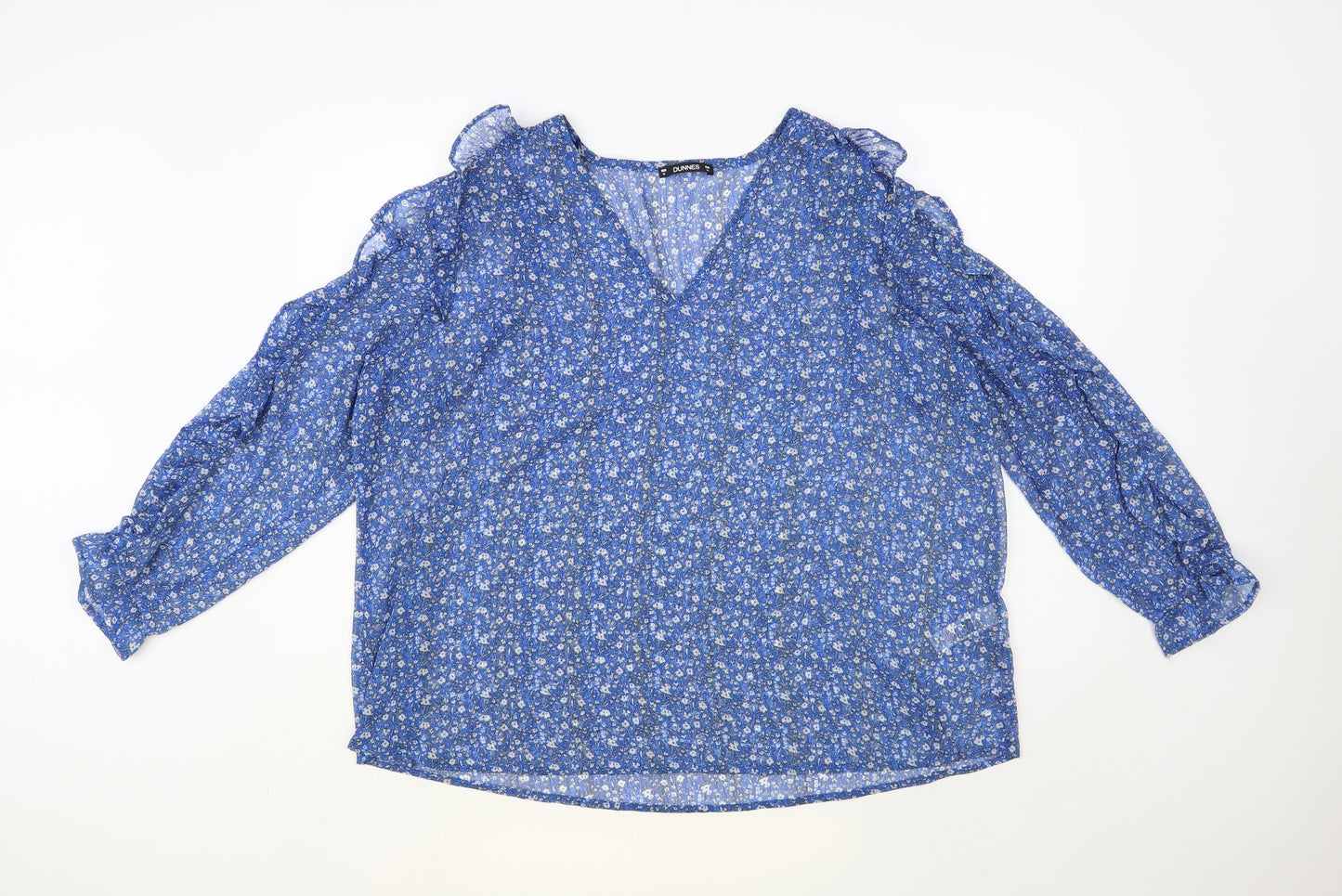Womens UK Size XL Dunnes Stores Blue Basic Blouse