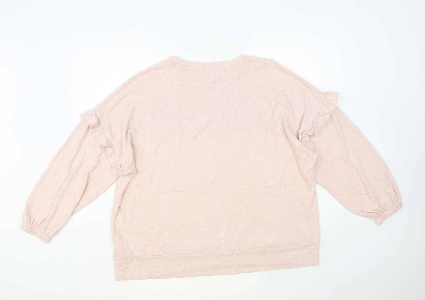 Wallis Womens Pink Viscose Pullover Sweatshirt Size L Pullover